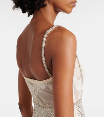 Bridal Robe mit Spitze und Kristallen | Self-Portrait