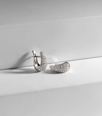 Orecchini Claw in oro bianco 18kt con diamanti | Anita Ko