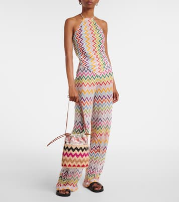 M号Zigzag锯齿图案酒椰叶纤维水桶包 | Missoni