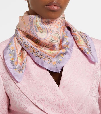 Foulard in twill di seta con stampa | Etro