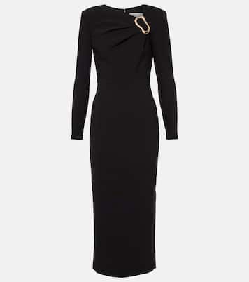 Abito midi asimmetrico in crêpe | Roland Mouret