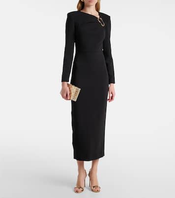 Abito midi asimmetrico in crêpe | Roland Mouret