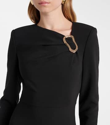 Abito midi asimmetrico in crêpe | Roland Mouret