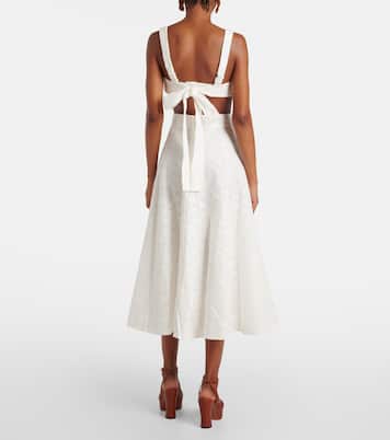 Brassière Crush Embroidered en lin | Zimmermann