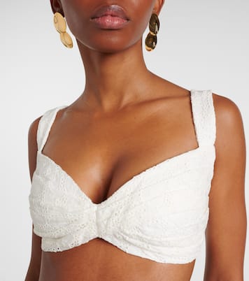 Brassière Crush Embroidered en lin | Zimmermann