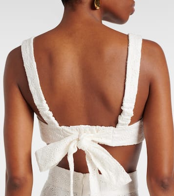 Brassière Crush Embroidered en lin | Zimmermann