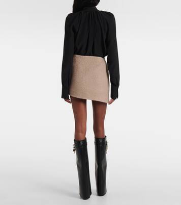 Asymmetric alpaca and wool miniskirt | Givenchy