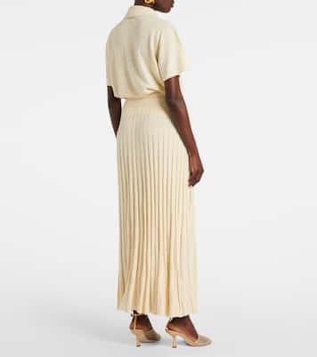 Gonna lunga in lino e seta | Christopher Esber