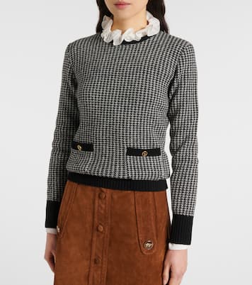 Pullover in lana vergine pied-de-poule | Valentino
