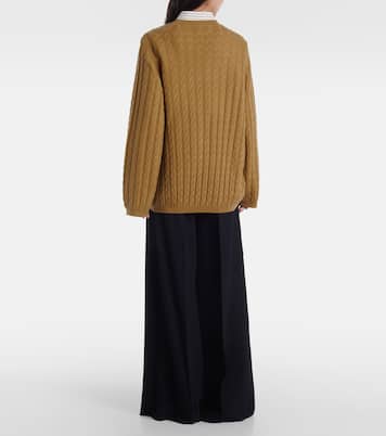 Cable-knit wool and cashmere sweater | Jardin des Orangers