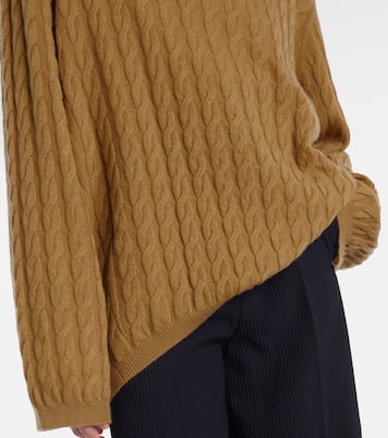 Cable-knit wool and cashmere sweater | Jardin des Orangers
