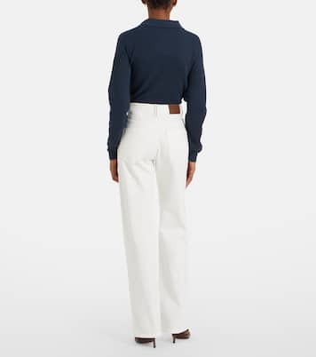 Jeans anchos de tiro medio | Brunello Cucinelli