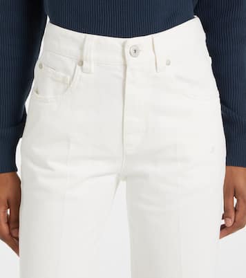 Jeans anchos de tiro medio | Brunello Cucinelli