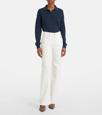 Jeans anchos de tiro medio | Brunello Cucinelli