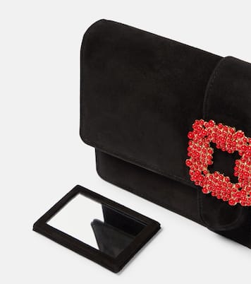 Pochette Capri en daim à ornements | Manolo Blahnik