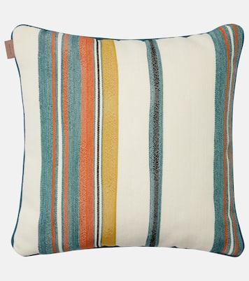 Striped cotton jacquard cushion | Etro