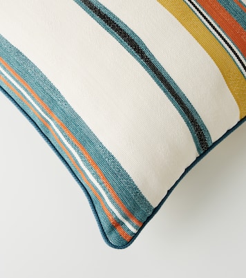 Striped cotton jacquard cushion | Etro