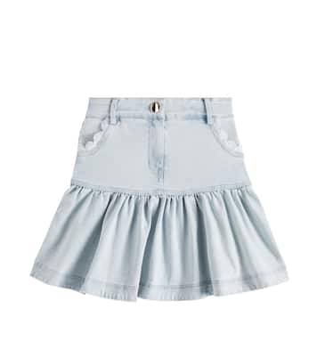 Gonna in denim con pizzo | Petite Amalie  