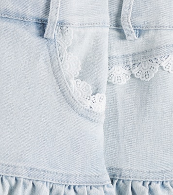 Gonna in denim con pizzo | Petite Amalie  