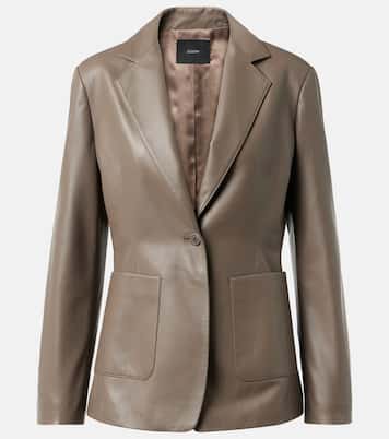 Leather single-breasted blazer | Joseph
