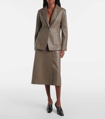 Leather single-breasted blazer | Joseph