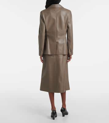 Leather single-breasted blazer | Joseph