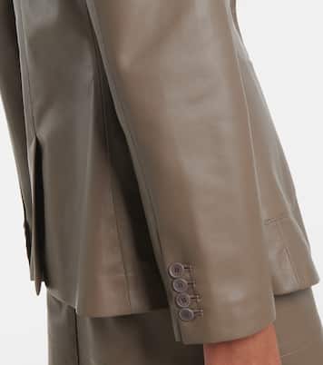 Leather single-breasted blazer | Joseph