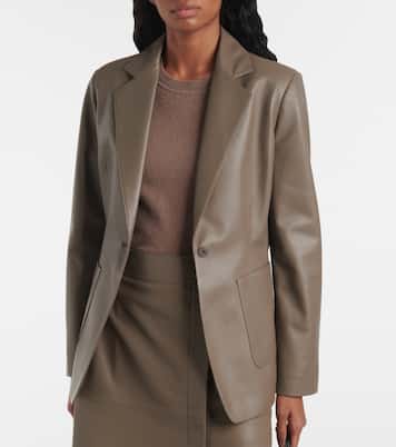 Leather single-breasted blazer | Joseph