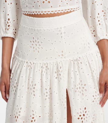 Serena broderie anglaise cotton maxi skirt | Alexandra Miro