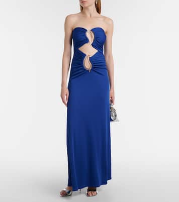 Paisley Disconnect gathered maxi dress | Christopher Esber
