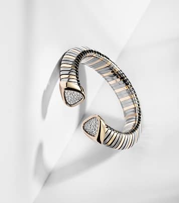 Trisola 18kt gold bracelet with diamonds | Marina B