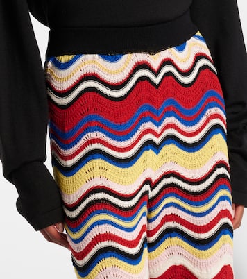 Weite Hose Chevron aus Häkelstrick | La DoubleJ