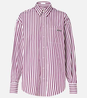 Camicia in popeline di cotone a righe | Brunello Cucinelli