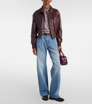Camicia in popeline di cotone a righe | Brunello Cucinelli