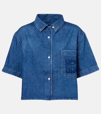 Camisa Paula's Ibiza en denim con anagrama | Loewe