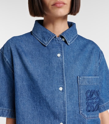 Camisa Paula's Ibiza en denim con anagrama | Loewe
