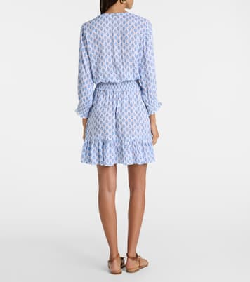 La Croisette printed shirred minidress | Heidi Klein