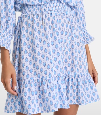 La Croisette printed shirred minidress | Heidi Klein