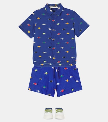 V-90 suede-trimmed leather sneakers | Veja Kids