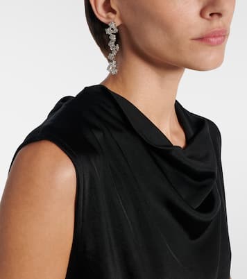 Crystal-embellished drop earrings | Jil Sander