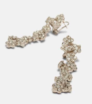Crystal-embellished drop earrings | Jil Sander