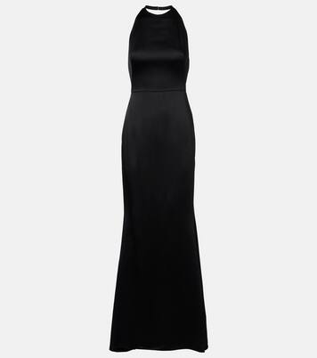 Open-back crêpe and satin gown | Givenchy