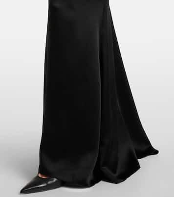 Open-back crêpe and satin gown | Givenchy