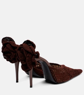 Floral-appliqué crochet mules | Magda Butrym