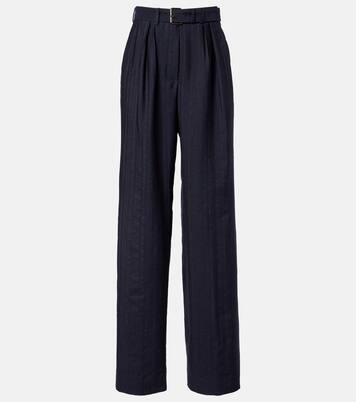 Belted wool wide-leg pants | Dries Van Noten