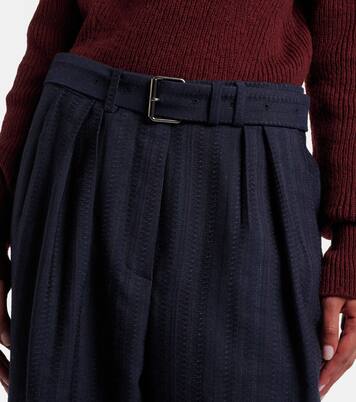 Belted wool wide-leg pants | Dries Van Noten