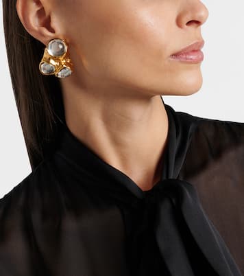 Bubble embellished clip-on earrings | Saint Laurent