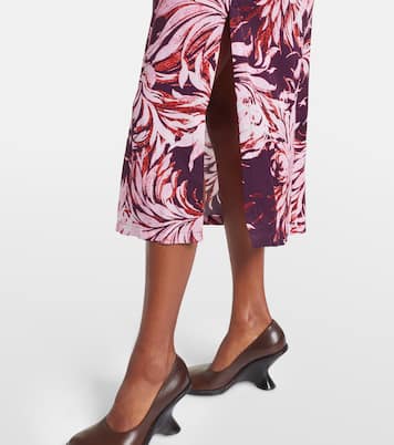 Vestido midi estampado con lazada | Dries Van Noten