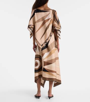 Hawaii silk satin cape | Pucci