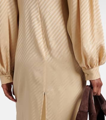 Midikleid GG aus Seiden-Jacquard | Gucci